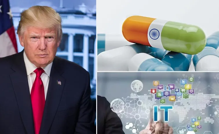 USA Donald Trump Tariffs Scare To Indian IT And Pharma