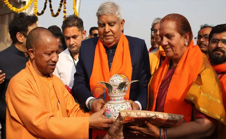 Vice President Jagdeep Dhankhar on Yogi Adityanath Government Over Maha Kumbh