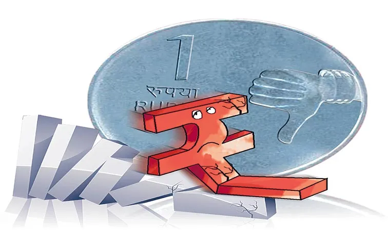Rupee plunges to 87. 11 against dollar