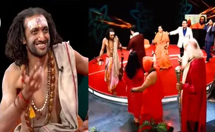 IIT Baba Alleges Beaten Up During TV News Debate Video Viral