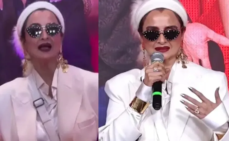 Veteran Actress Rekha Stunning look in oversized blazer and sneakers