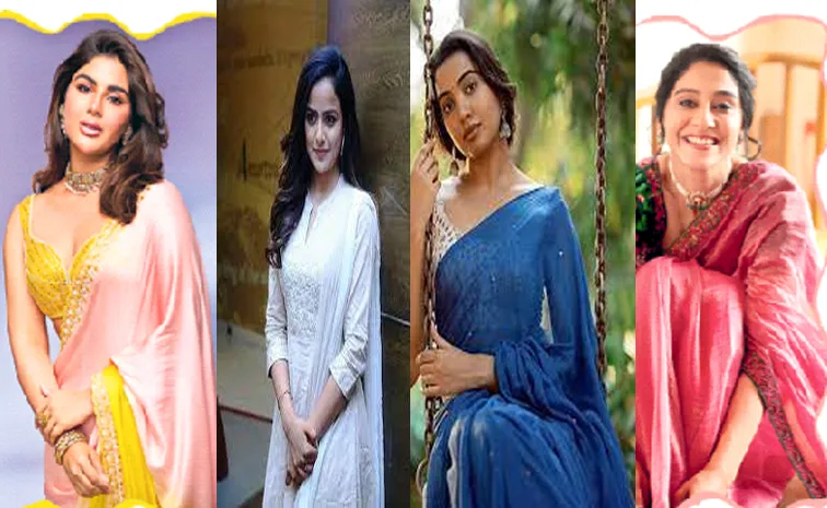 Holi 2025 celebrations young heroines favourite colours