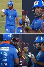 Yuvraj Singh, Tino Best Engage In Fiery Verbal Spat In IML 2025 Final2