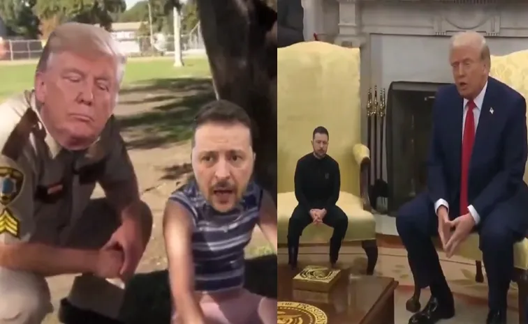 Social Media Trolls Memes Over Trump And Zelensky Meeting