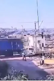 Rajasthan Train Running on the Track hits suv Cisf Personal cctv Footage2