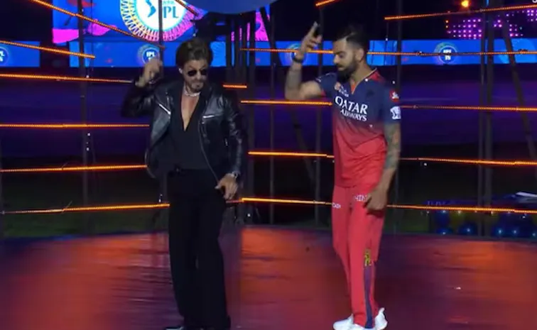 Shah Rukh Khan and Virat Kohli Pathaan steps at IPL 2025 opening