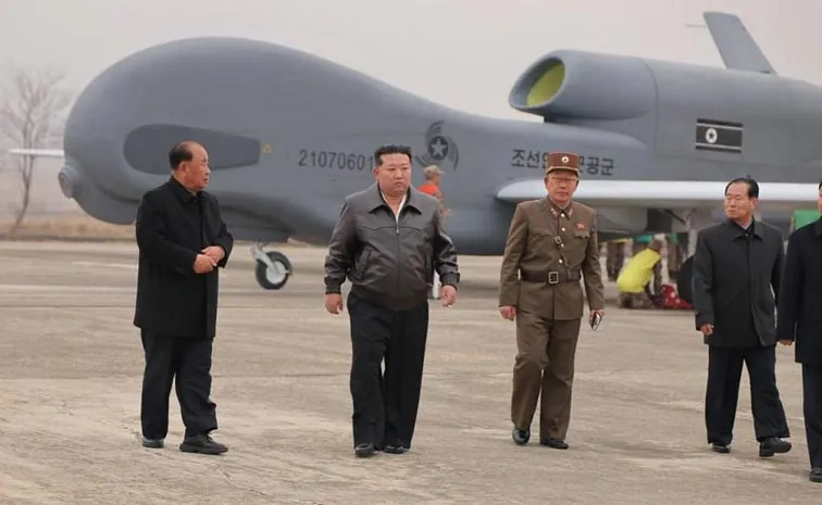 North Korea Kim Jong Un Supervises Test Of AI Drones