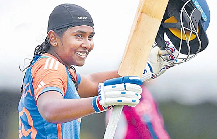 Trisha all round show in the Senior Womens Challenger Trophy1