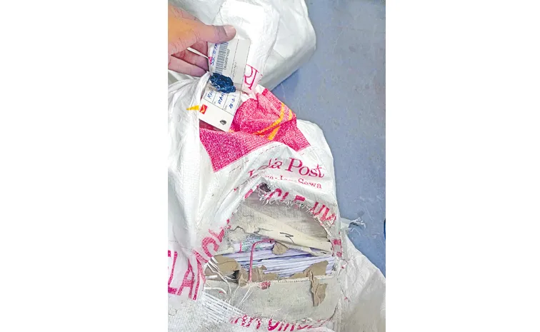Parcel of Tenth found under bus tires at Khammam bus stand