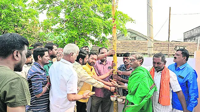 కల్యాణ మహోత్సవానికి పందిరి పూజ
