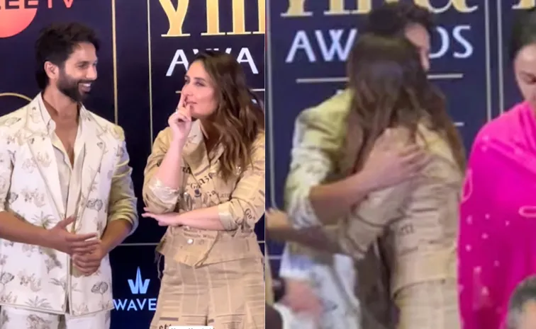 Kareena Kapoor, Shahid Kapoor Share Hug at IIFA 2025