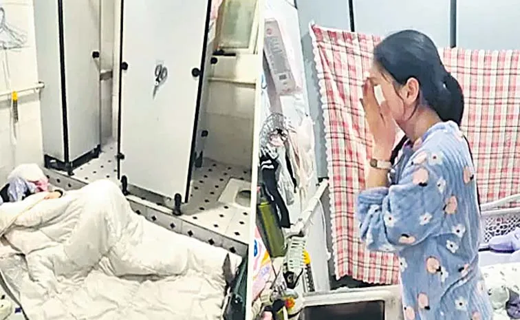 A Woman Living In Office Bathroom Due To High Rent Goes Viral
