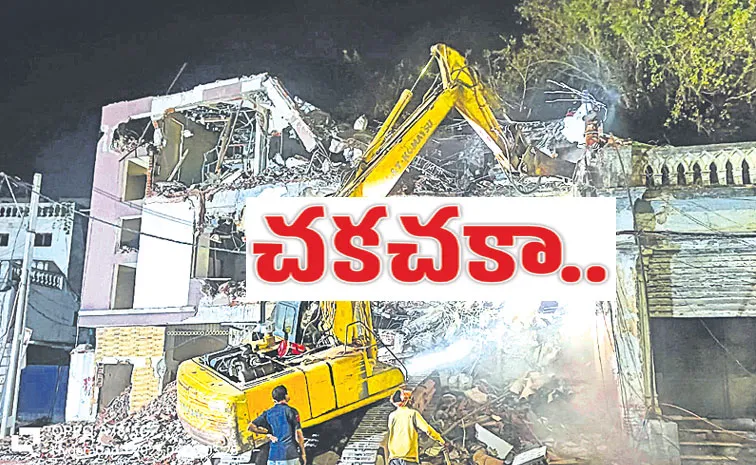 Hyderabad Old City Metro Rail Demolitions of properties pick up pace