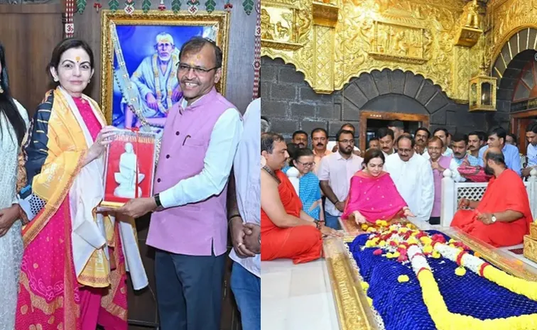 Simple Style Nita Ambani Bandhani Kurta Set For Shirdi Visit