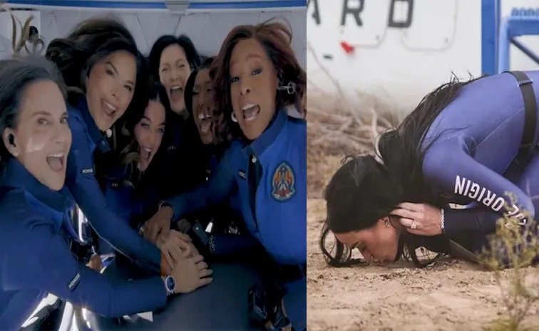 Katy Perry And women launched Into space with Blue Origin