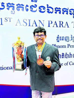 కంబోడియాలో  కై లాస్‌రెడ్డి ప్రతిభ 