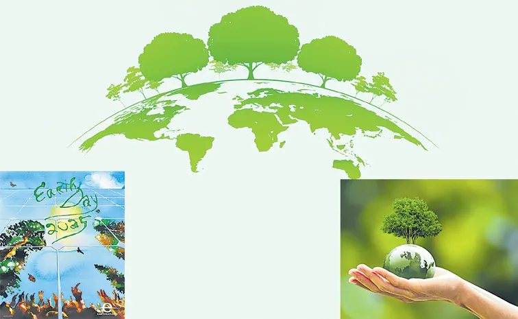 Leela Lakshma Reddy Reforestation, Ankarao Global Cleanup Concept about world earth day10