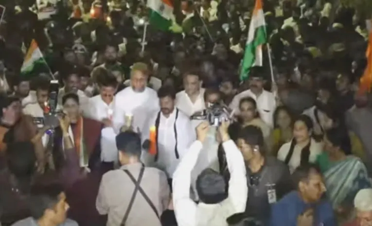 Pahalgam Terror Attack: Congress Candlelight Rally On Necklace Road