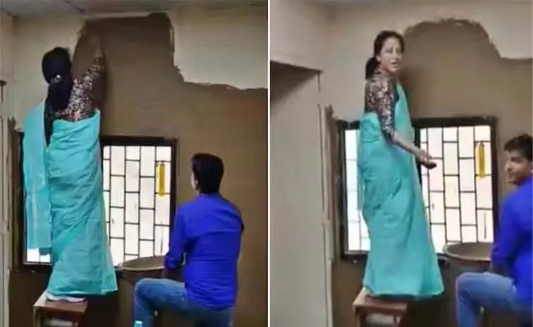 DU Professor Paints College Walls With Cow Dung To Keep Classroom Cool