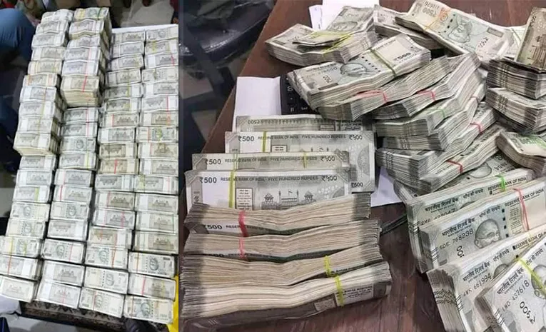 Huge Currency Bundles In Secunderabad Warehouse