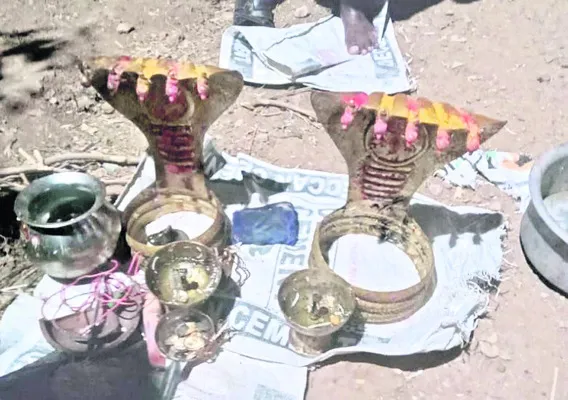 దేవతామూర్తుల వస్తువుల స్వాధీనం 