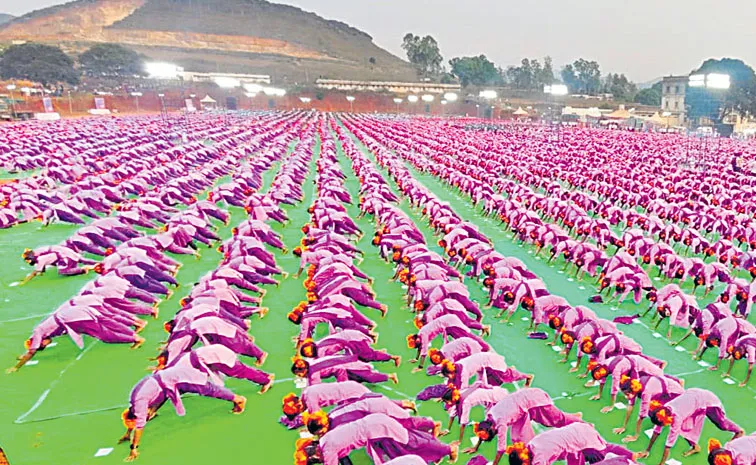 Students perform 108 surya namaskars creates World Record