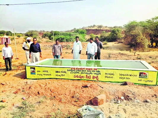 ఫారంపాండ్‌ పనుల తనిఖీ 