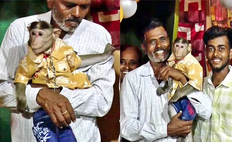 Monkey Hanumantha Gowda Birthday celebrations in Haveri Karnataka