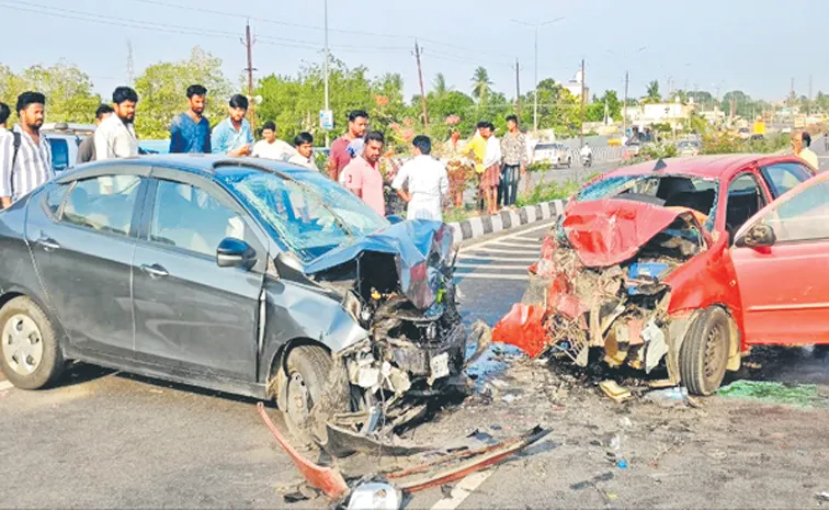 Serious road accident in Krishna district