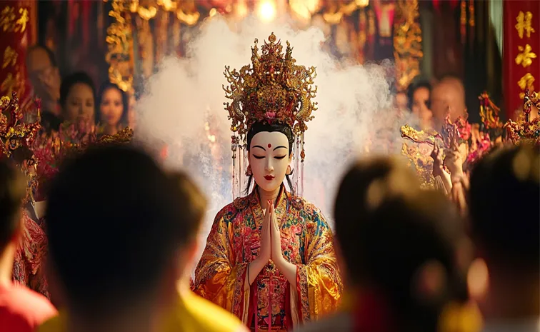 Malaysias temple unveiled the worlds first AI Mazu statue