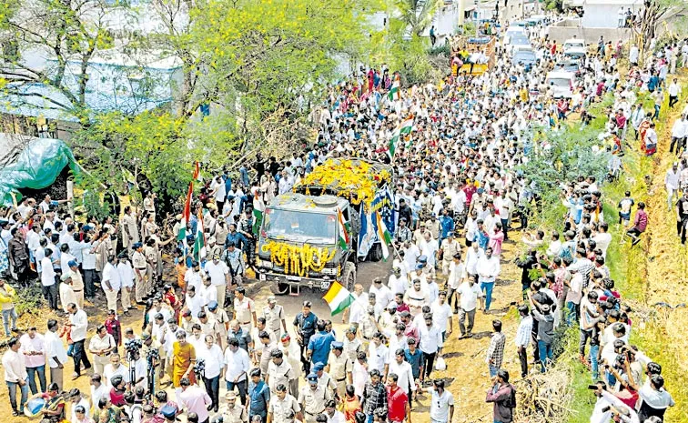 Army jawan Murali Naik final rites: andhra pradesh