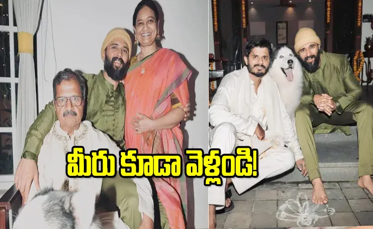Tollywood hero Vijay devarakonda with Family time