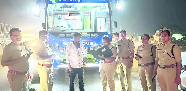 కాంట్రాక్టు బస్సులపై 85 కేసులు