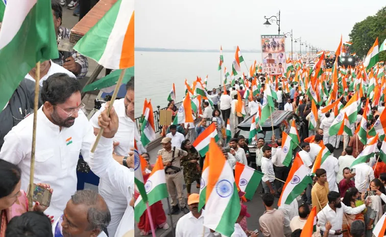 Tiranga rally at Tank Bund Hyderabad