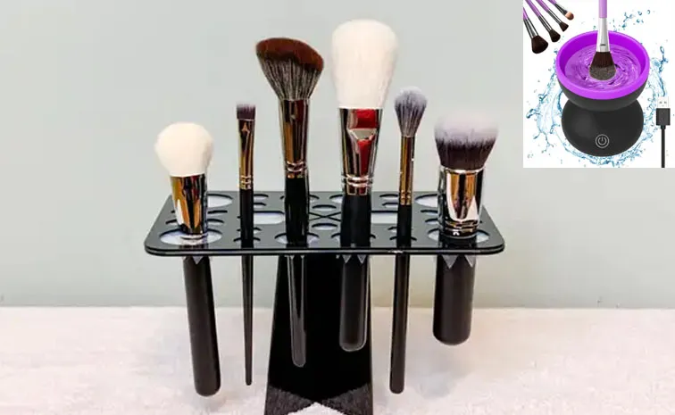 clean makeup brushes easily with an electric makeup brush cleaner