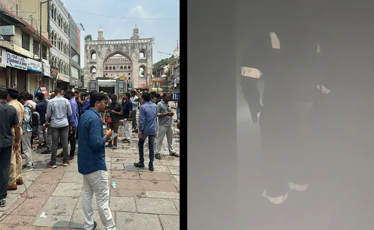 fire accident at mirchowk hyderabad 
