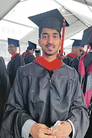 Rameswar Santhosh Udugiri Obtained MS degree from US university2