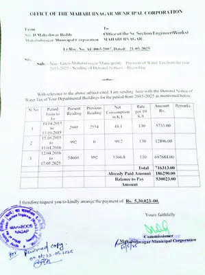 రైల్వేస్టేషన్‌కు నల్లా బిల్లు రూ.5.30 లక్షలు! 