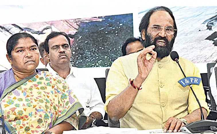 Uttam Kumar Reddy Questions KTR over Kaleshwaram project damage