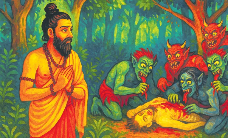 సంతప్తకుడు పంచప్రేతాలు
