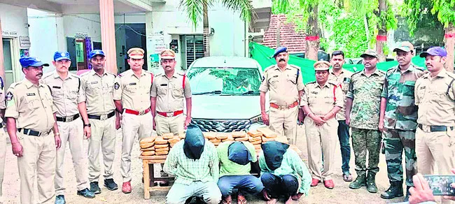 గంజాయి తరలిస్తున్న ముగ్గురి అరెస్ట్