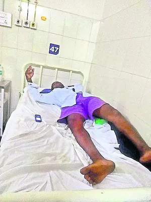 పేద రైతుపై టీడీపీ నేతల దాష్టీకం 