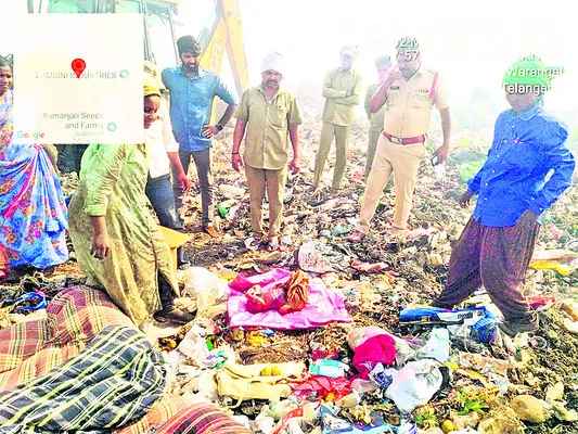 డంపింగ్ యార్డులో మగశిశువు మృతదేహం
