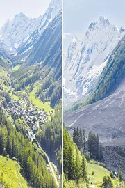 Swiss glacier collapse buries the majority of the village of Blatten9