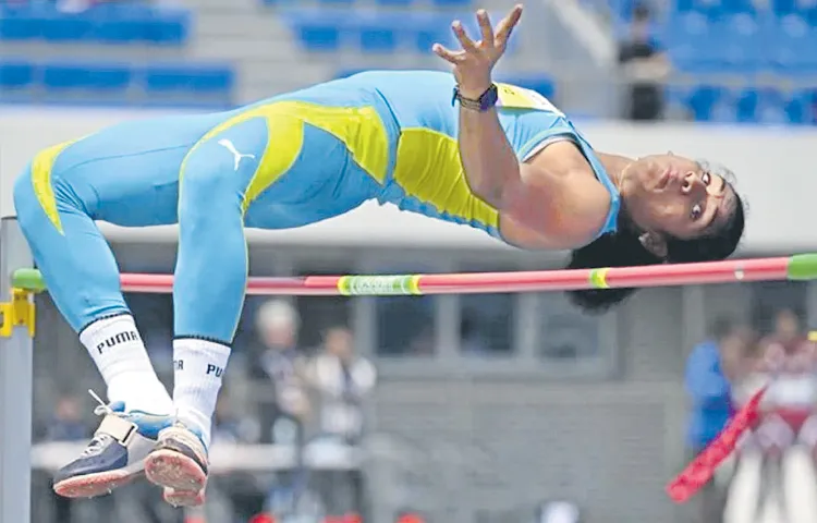 Telangana athlete Nandini wins gold in heptathlon