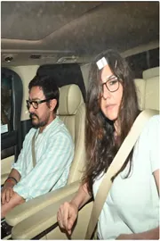Aamir Khan and Gauri Spratt visit Boney Kapoor Home for His Mother demise1