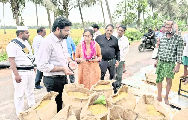 తడిసిన ధాన్యం కొనుగోలుకు ఏర్పాట్లు