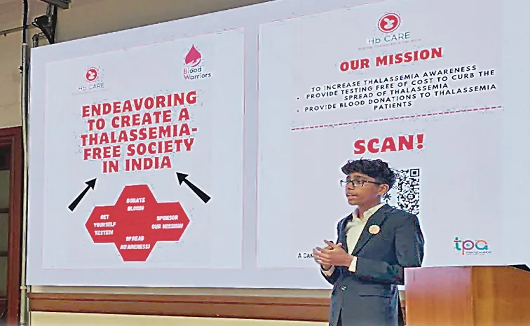  Hyderabad Teenager Samarth leads Thalassaemia awareness project Hb CARE.6