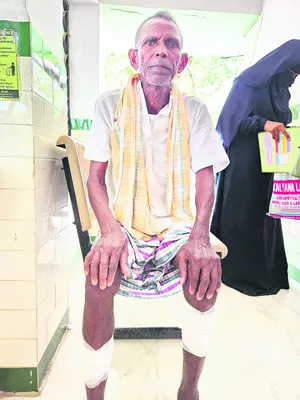 కోతుల దాడి.. వృద్ధుడికి తీవ్ర గాయాలు