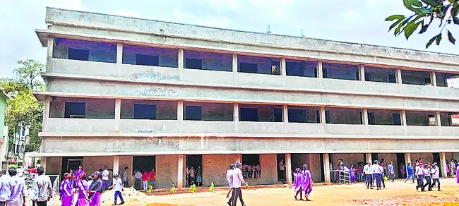 AKTPM School in Krishna Lanka Construction Additional Floors Not Completed